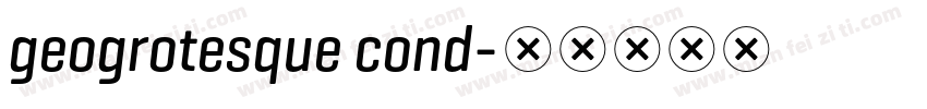 geogrotesque cond字体转换